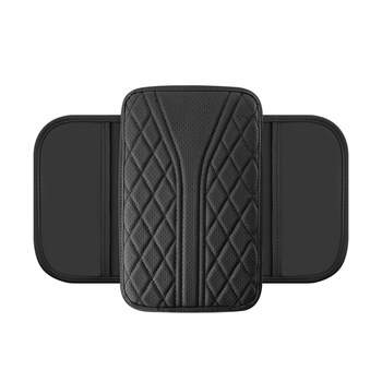 Piiriülese auto keskjuhtimisega käetoe kasti padi universaalne käetoe kasti kaitsekate tikitud turvapadja salongi muutmise tarvikud