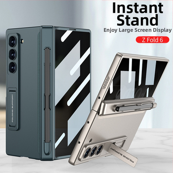 Samsung Galaxy Z Fold6 kokkupandava ekraaniga telefoniümbris, piilumisvastane magnetiline puhastusklamber, pliiatsi pesaga telefoniümbris