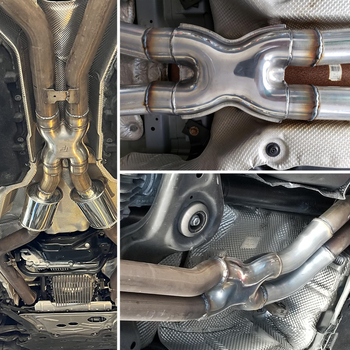 Automobiļa 409 nerūsējošā tērauda izplūdes caurule, modificēta Y veida trīsceļu H X veida četrceļu savienojošā caurule 51 57 63 76 mm