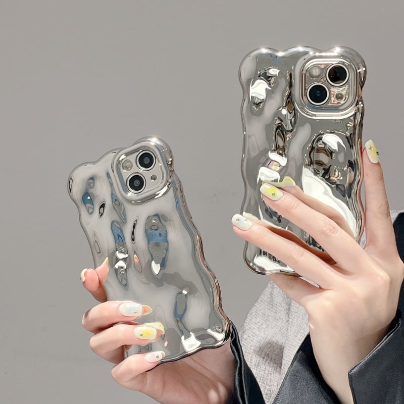iPhone16pro Max Apple 15 mobilā tālruņa maciņš, jauns galvanizēts burbuļapvalks 14/13, augsta līmeņa personības izjūta
