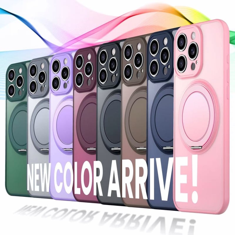 Iphone17 mobilā tālruņa maciņš, jauns, ādai līdzīgs, matēts, 360 grādu magnētiskais statīvs, integrēts, piemērots Apple 16Promax maciņam