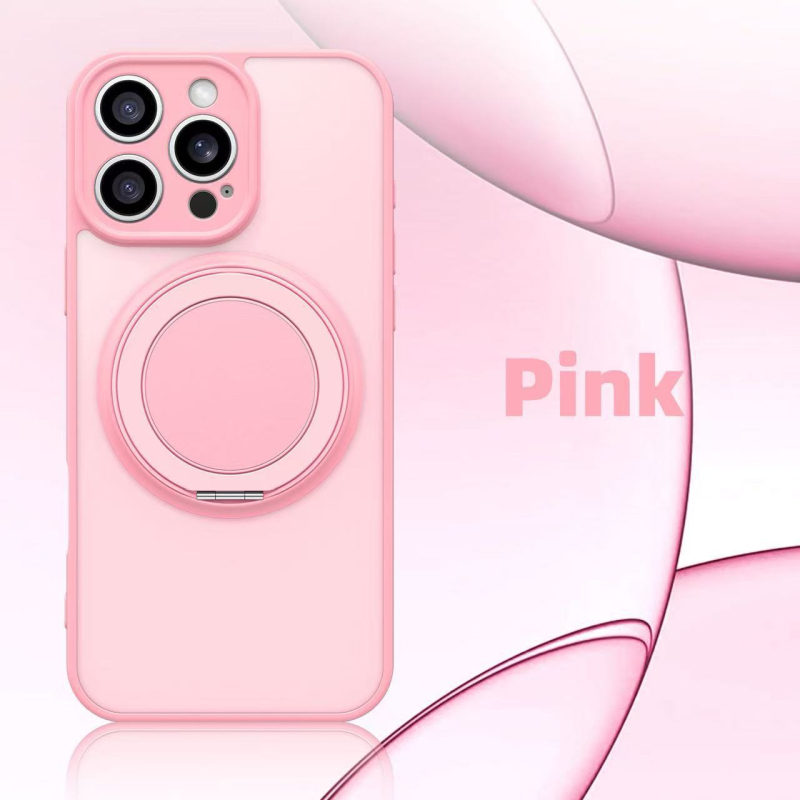 Кейс за мобилен телефон Iphone 17, нов матов, с магнитна стойка 360°, подходящ за Apple 16 Promax.