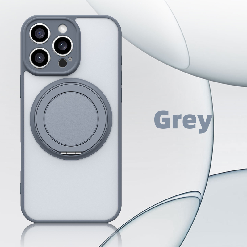Кейс за мобилен телефон Iphone 17, нов матов, с магнитна стойка 360°, подходящ за Apple 16 Promax.