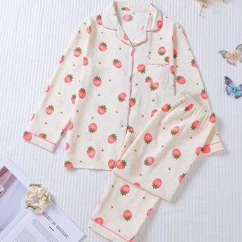 Tehase väljamüük Pilvepuuvillast pidžaama Naiste sügisene pikkade varrukatega ülikond Shake Voice Live Little Red Riding Book Explosions Home Wear