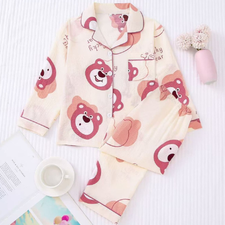 Tehase väljamüük Pilvepuuvillast pidžaama Naiste sügisene pikkade varrukatega ülikond Shake Voice Live Little Red Riding Book Explosions Home Wear