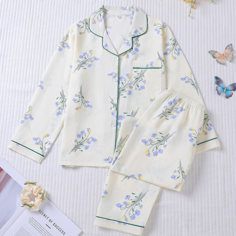 Tehase väljamüük Pilvepuuvillast pidžaama Naiste sügisene pikkade varrukatega ülikond Shake Voice Live Little Red Riding Book Explosions Home Wear