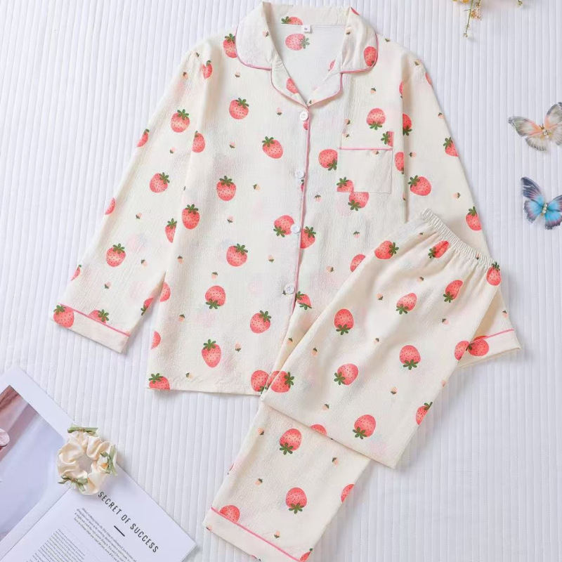 Tehase väljamüük Pilvepuuvillast pidžaama Naiste sügisene pikkade varrukatega ülikond Shake Voice Live Little Red Riding Book Explosions Home Wear