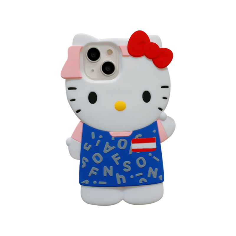 Piiriülene uus KT kassi telefoniümbris Apple 15ProMax iPhone 14 stereo 3D multifilm 13 armas 11