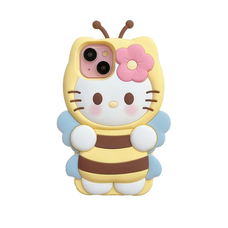 Piiriülene uus KT kassi telefoniümbris Apple 15ProMax iPhone 14 stereo 3D multifilm 13 armas 11