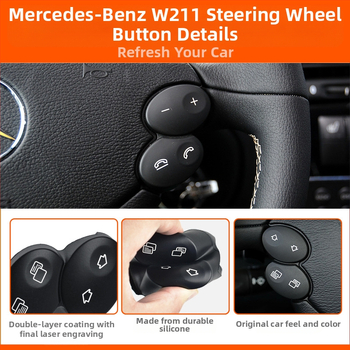 Sobib vanadele Mercedes-Benz E-klassi W211 roolinuppudele E200E260E300L multifunktsionaalsed roolinupud