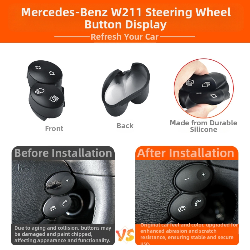 Vhodné pre staré tlačidlá na volante Mercedes-Benz triedy E W211, multifunkčné tlačidlá na volante E200E260E300L