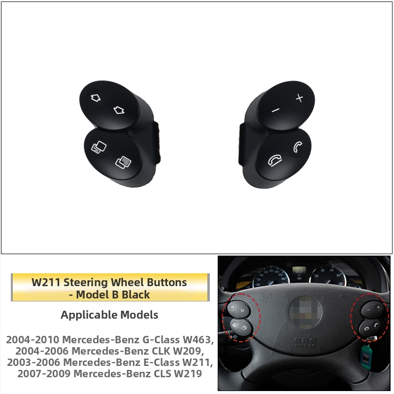 Sobib vanadele Mercedes-Benz E-klassi W211 roolinuppudele E200E260E300L multifunktsionaalsed roolinupud