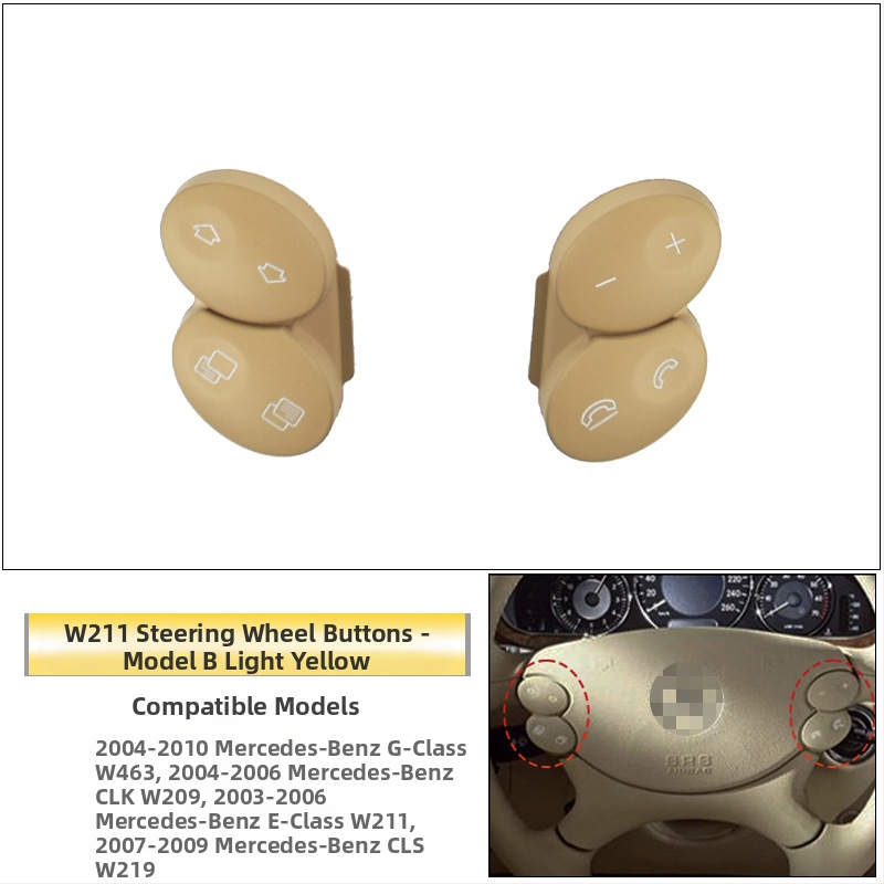 Sobib vanadele Mercedes-Benz E-klassi W211 roolinuppudele E200E260E300L multifunktsionaalsed roolinupud