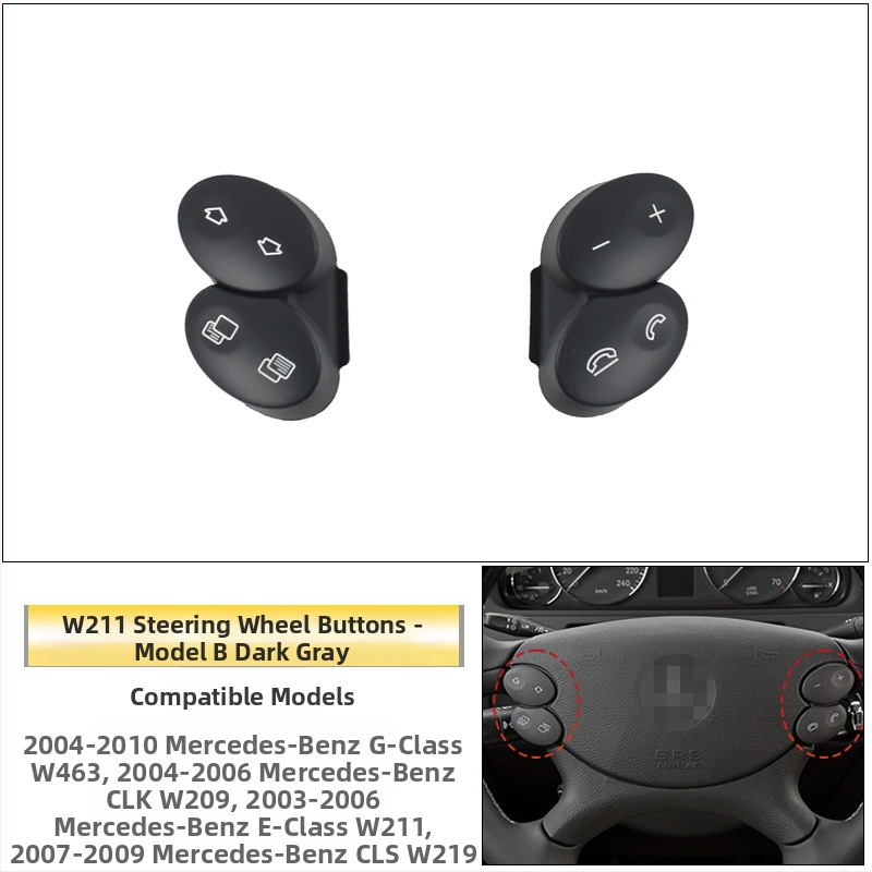 Sobib vanadele Mercedes-Benz E-klassi W211 roolinuppudele E200E260E300L multifunktsionaalsed roolinupud