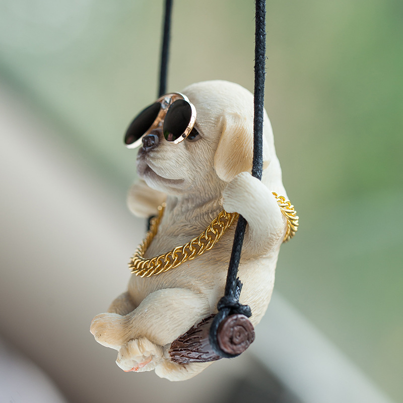 Swing Dog Car Viseći Kreativni Auto Privjesak Privjesak za Retrovizor Privjesak za Djevojčice Auto Dodaci Privjesak Auto Rab Slatki