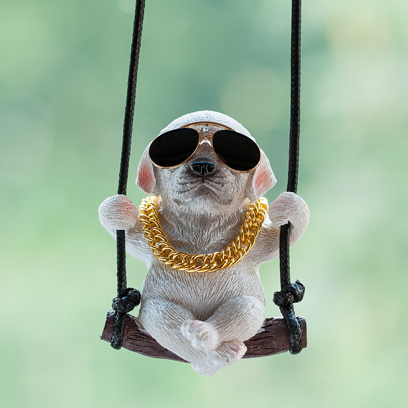 Swing Dog Car Viseći Kreativni Auto Privjesak Privjesak za Retrovizor Privjesak za Djevojčice Auto Dodaci Privjesak Auto Rab Slatki
