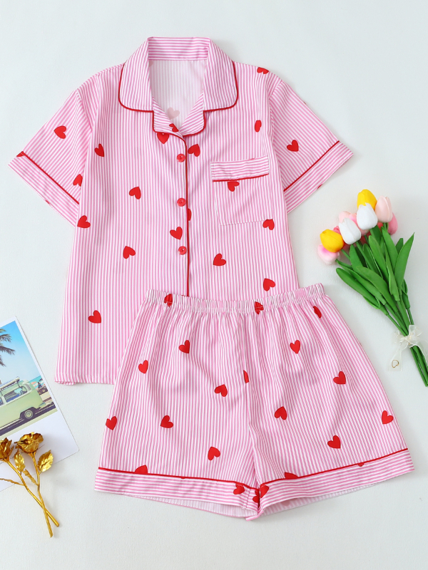 Piiriülene lahtine vabaaja kardigan-pidžaama, Euroopa ja Ameerika moedisain, mitmevärvilised trükitud lühikeste varrukatega lühikesed püksid, kaheosaline ülikond naistele