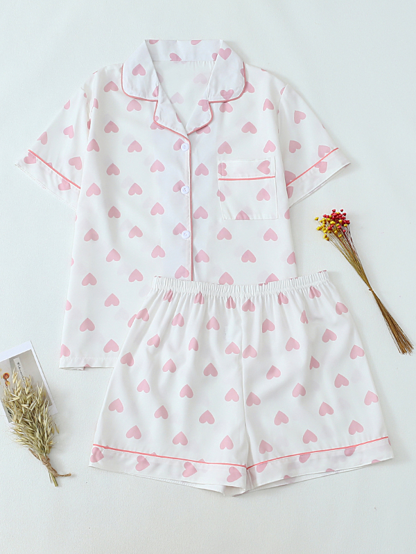 Piiriülene lahtine vabaaja kardigan-pidžaama, Euroopa ja Ameerika moedisain, mitmevärvilised trükitud lühikeste varrukatega lühikesed püksid, kaheosaline ülikond naistele