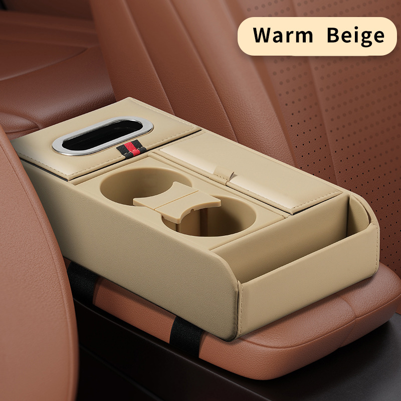 Auto käetoe kasti kõrgenduspadja hoiukast, salvrätikute kast, veetopsihoidja, auto multifunktsionaalne hoiukast, kerge luksuslik hoiukast