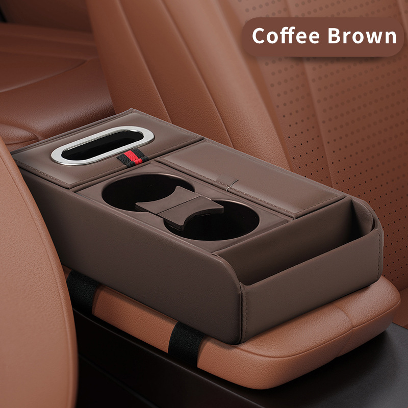 Auto käetoe kasti kõrgenduspadja hoiukast, salvrätikute kast, veetopsihoidja, auto multifunktsionaalne hoiukast, kerge luksuslik hoiukast