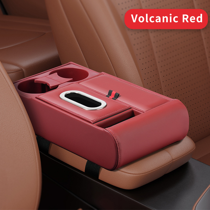 Auto käetoe kasti kõrgenduspadja hoiukast, salvrätikute kast, veetopsihoidja, auto multifunktsionaalne hoiukast, kerge luksuslik hoiukast