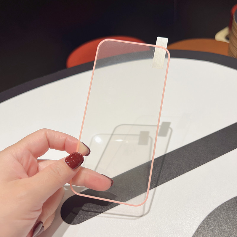 Gaismas pilna aizsargplēve Apple 17 Promax rūdītai plēvei iPhone 16 Airbag Edge 15 krāsainai plēvei 14 pilnekrāna 13 fluorescējošai aizsargplēvei