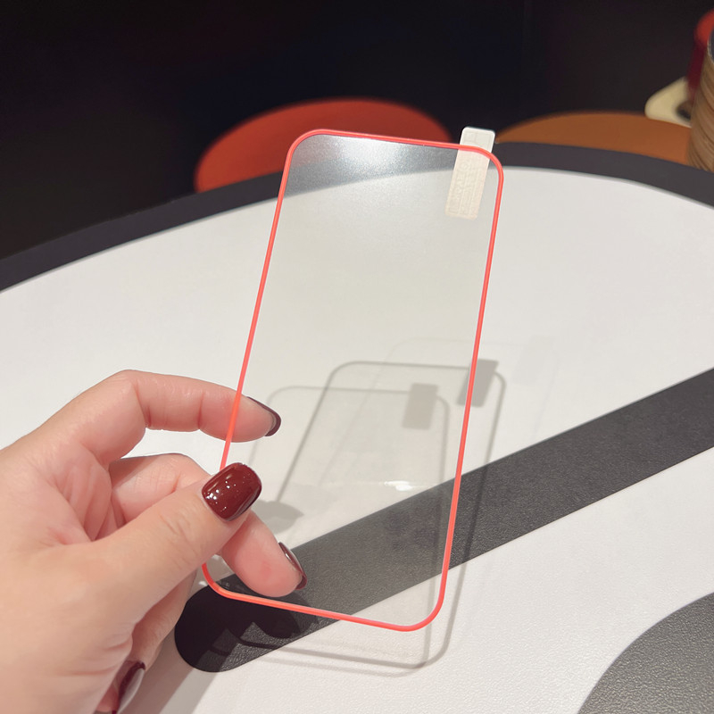 Gaismas pilna aizsargplēve Apple 17 Promax rūdītai plēvei iPhone 16 Airbag Edge 15 krāsainai plēvei 14 pilnekrāna 13 fluorescējošai aizsargplēvei