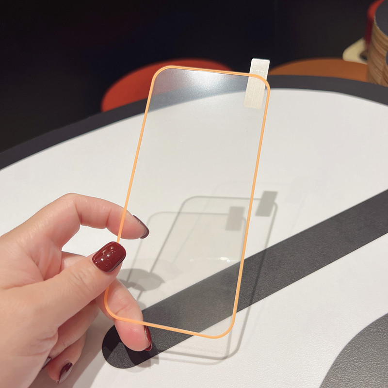 Gaismas pilna aizsargplēve Apple 17 Promax rūdītai plēvei iPhone 16 Airbag Edge 15 krāsainai plēvei 14 pilnekrāna 13 fluorescējošai aizsargplēvei