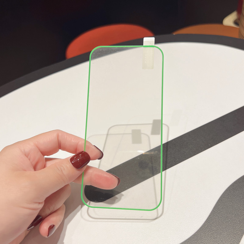 Gaismas pilna aizsargplēve Apple 17 Promax rūdītai plēvei iPhone 16 Airbag Edge 15 krāsainai plēvei 14 pilnekrāna 13 fluorescējošai aizsargplēvei