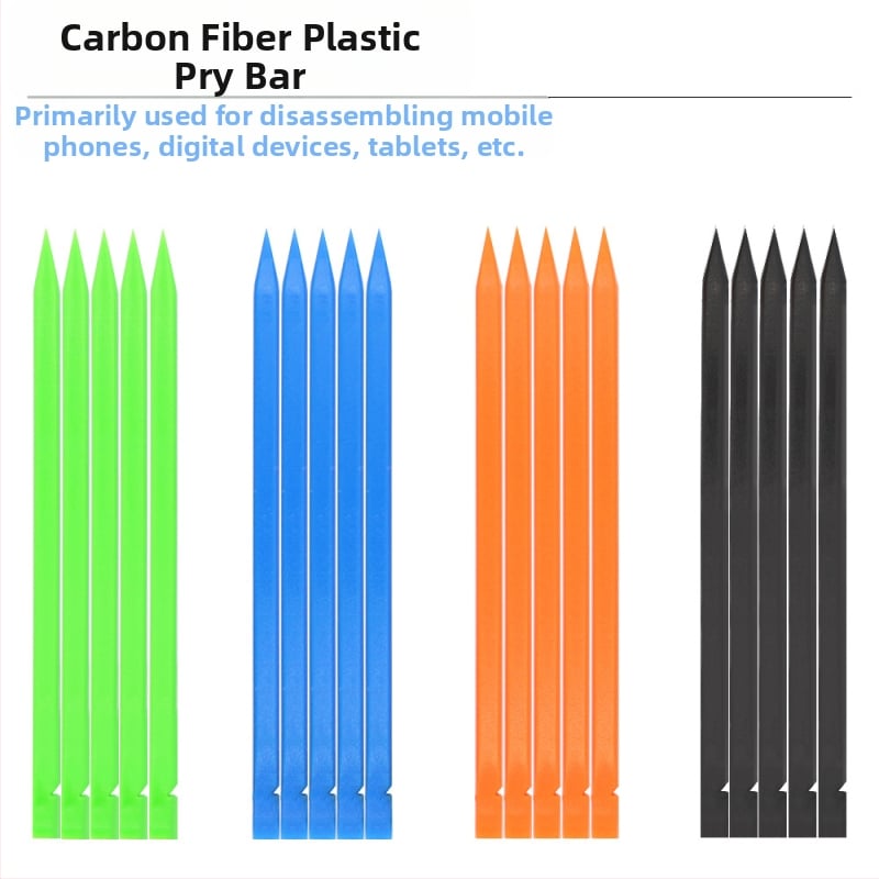 Mașină de dezasamblat din plastic cu două capete din fibră de carbon, rangă cu vârf plat, culoare plată, rangă, dezasamblare telefon mobil, set de scule de întreținere DIY