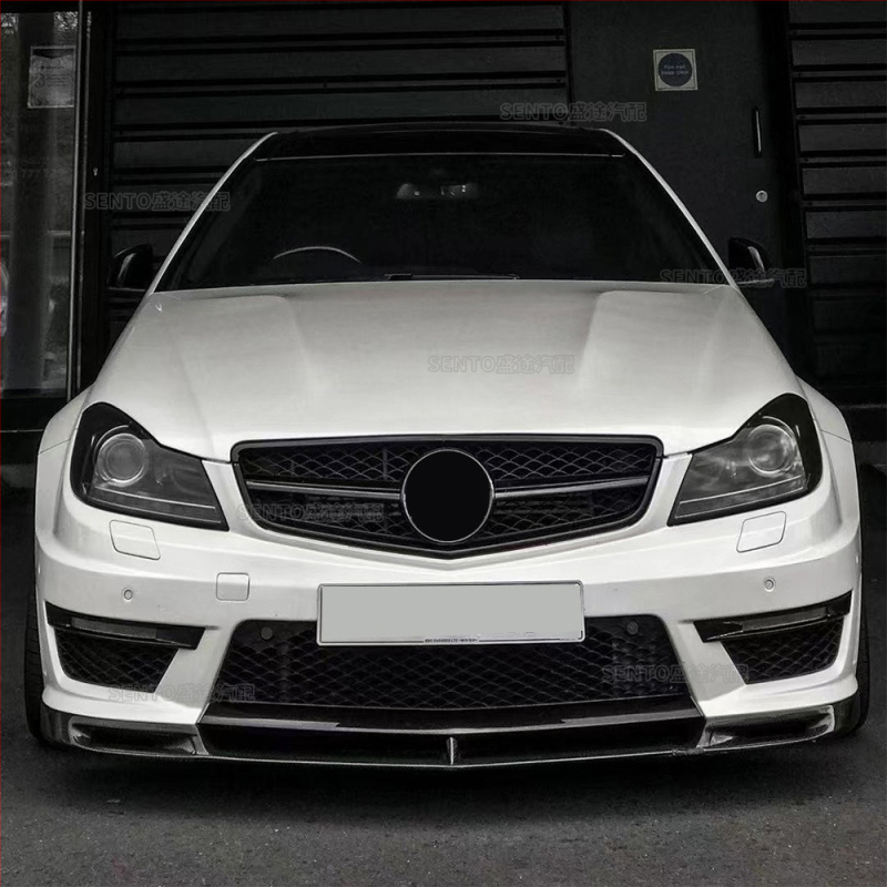 Подходящ за Mercedes-Benz C-Class W204 2007-2014, модифицирана средна решетка GT, вертикална решетка Gymnopus AMG