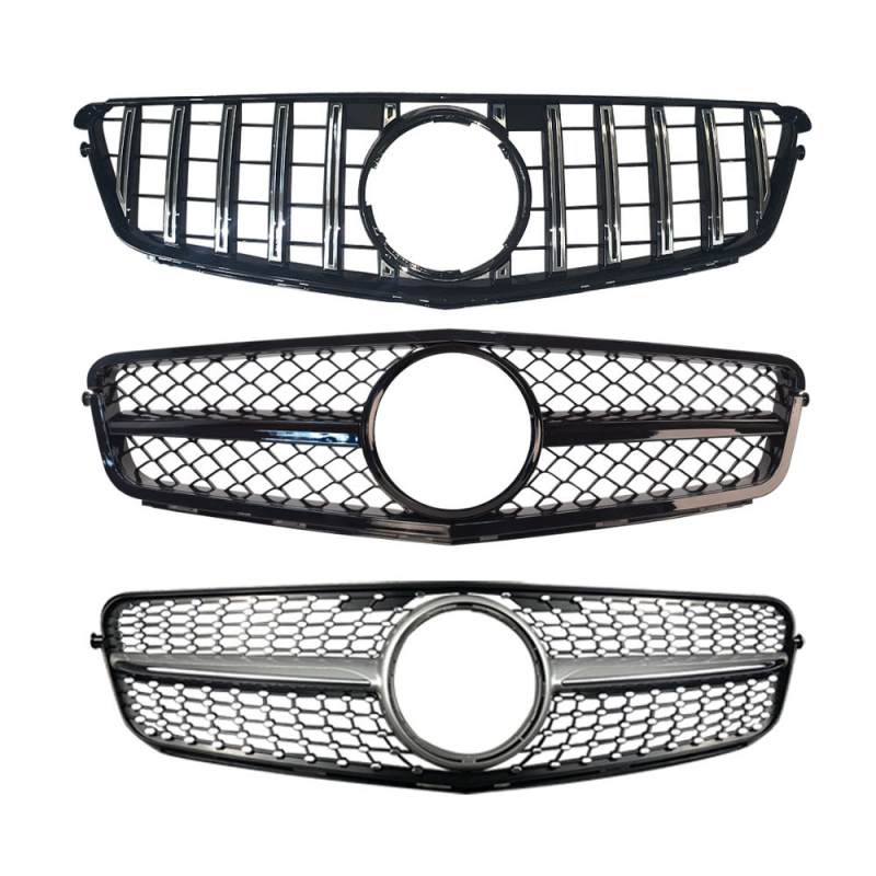 Sobib 2007-2014 Mercedes-Benz C-klassi W204 modifitseeritud keskmisele võrgule GT vertikaalribale Gymnopus AMG esivõrele