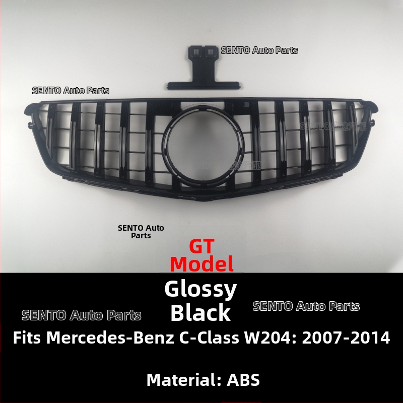 Sobib 2007-2014 Mercedes-Benz C-klassi W204 modifitseeritud keskmisele võrgule GT vertikaalribale Gymnopus AMG esivõrele