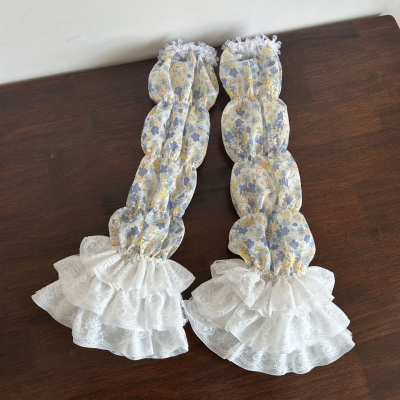 Kevad- ja suvelolita kihiline volditud servaga naiste JK magus valge pitsiline pitsvarrukas naistele