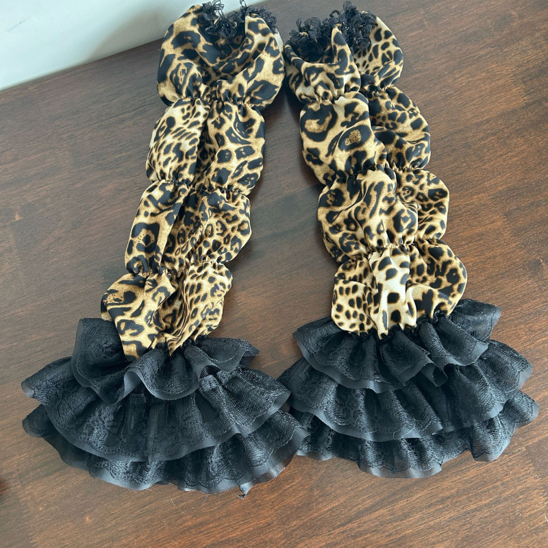 Kevad- ja suvelolita kihiline volditud servaga naiste JK magus valge pitsiline pitsvarrukas naistele