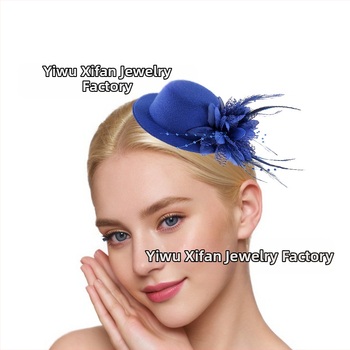 Amazoni Xiyin Temu enimmüüdud juuksenõeladega juukseaksessuaarid, uued sulgedest lilledega laste mütsid, tantsuetenduse peakatted