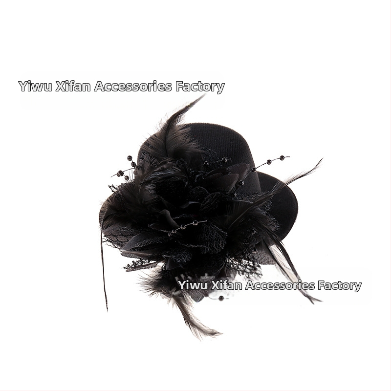 Amazoni Xiyin Temu enimmüüdud juuksenõeladega juukseaksessuaarid, uued sulgedest lilledega laste mütsid, tantsuetenduse peakatted