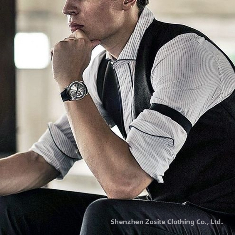 Meeste särgi varrukad, lühendatud artefaktidega varruka kätised, Euroopa ja Ameerika retrohõngulised fikseeritud uhked baarmeni baarisärgid, libisemisvastane rõngas