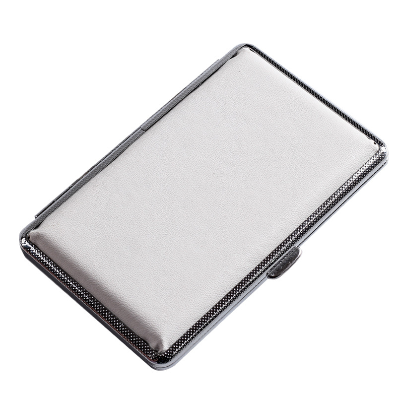 Kahekordne püstoliga sigaretiümbris, õhuke kaasaskantav 20 pakki pikk isikupärastatud nahast meeste ja naiste peene sigaretisuitsu loominguline sigaretiümbris