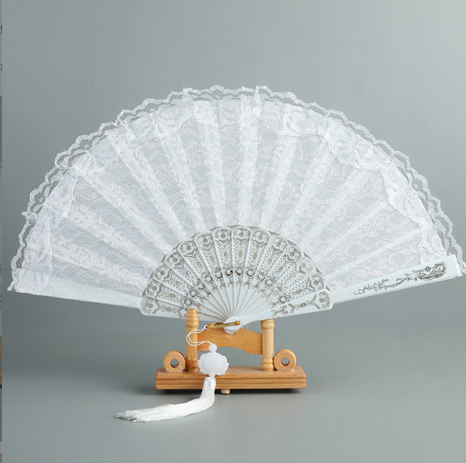 Superhaldjast uus hiina stiilis sulgedest lehvik, kullatud templiga cheongsami kokkupandav lehvik, kaasaskantav ventilaator, must hiina stiilis retro lolita foto