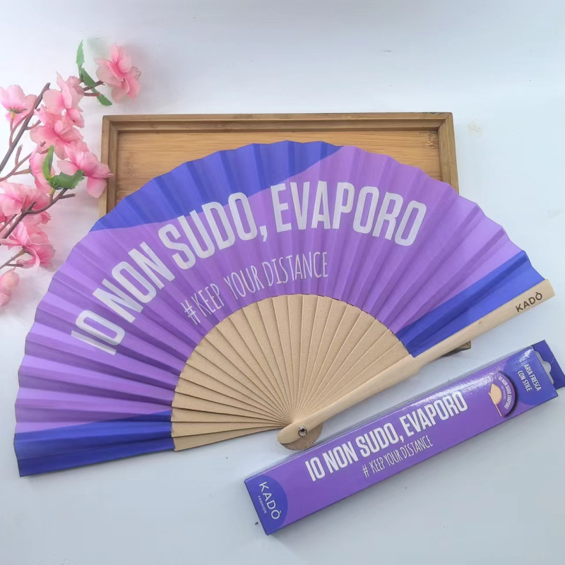 Tehase hulgimüügi mustriga trükkimine kokkupandav puidust ventilaator Hispaania 7-tolline lihtne tavaline Hispaania puidust ventilaatorivöö