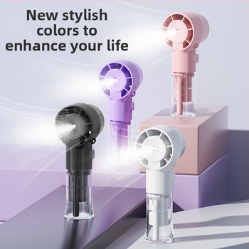 Originaalne tehase otsetarne näidis F3 seeria pihustusventilaator kontorilaua klambriga ventilaator niisutava vee käeshoitav ventilaator