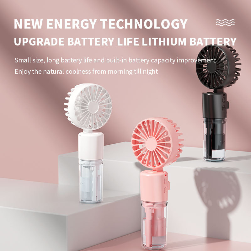 Originaalne tehase otsetarne näidis F3 seeria pihustusventilaator kontorilaua klambriga ventilaator niisutava vee käeshoitav ventilaator