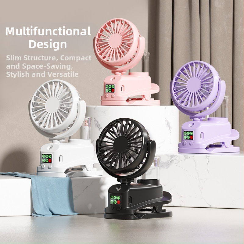 Originaalne tehase otsetarne näidis F3 seeria pihustusventilaator kontorilaua klambriga ventilaator niisutava vee käeshoitav ventilaator