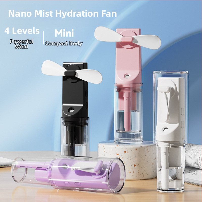 Originaalne tehase otsetarne näidis F3 seeria pihustusventilaator kontorilaua klambriga ventilaator niisutava vee käeshoitav ventilaator