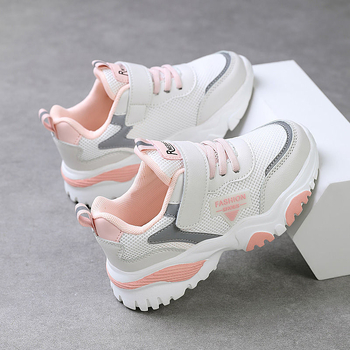 Mergaičių sportbačiai 2024 m. pavasariui ir rudeniui, nauji pradinės mokyklos mokinių bėgimo bateliai, vidutinio ir didelio dydžio vaikams, odiniai, vandeniui atsparūs mergaičių vaikiški batai