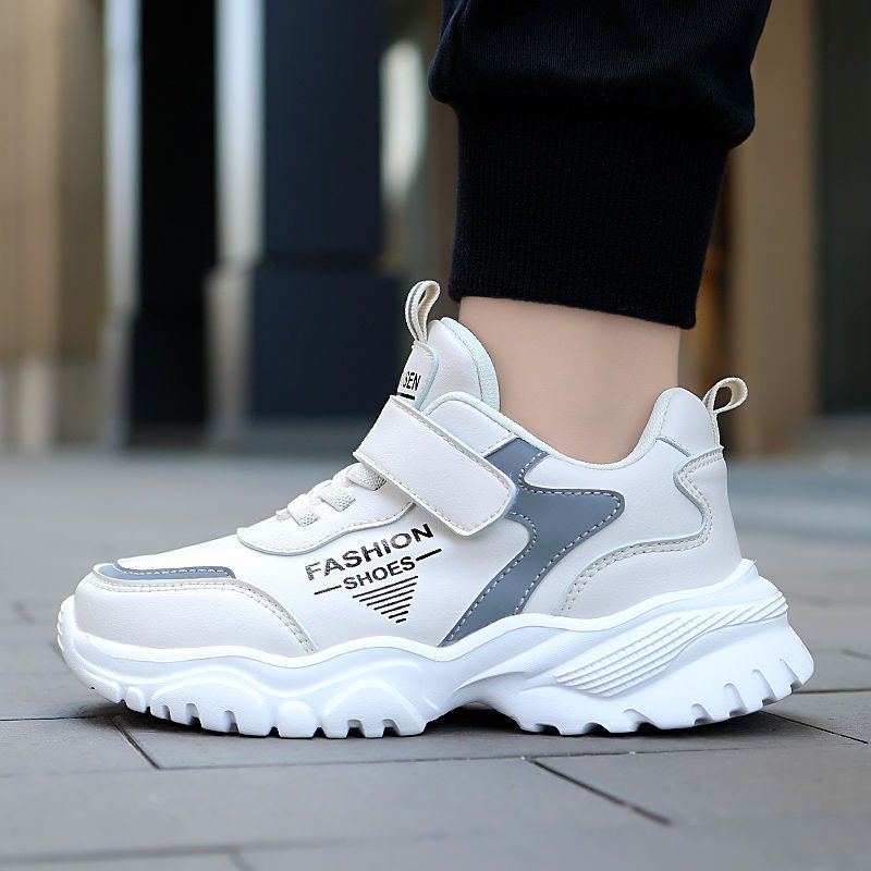 Mergaičių sportbačiai 2024 m. pavasariui ir rudeniui, nauji pradinės mokyklos mokinių bėgimo bateliai, vidutinio ir didelio dydžio vaikams, odiniai, vandeniui atsparūs mergaičių vaikiški batai