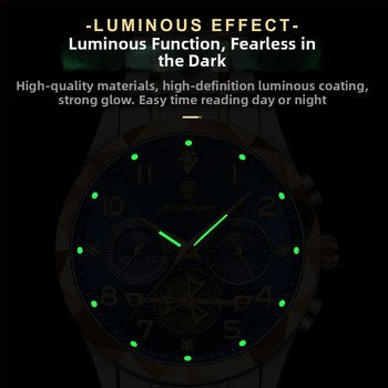 POEDAGAR Šveitsi kaubamärgi multifunktsionaalne uus meeste käekell veekindel helendav moodne kvartskell väliskaubandusest 972