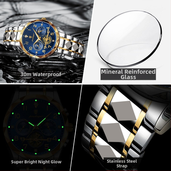 POEDAGAR Šveitsi kaubamärgi multifunktsionaalne uus meeste käekell veekindel helendav moodne kvartskell väliskaubandusest 972