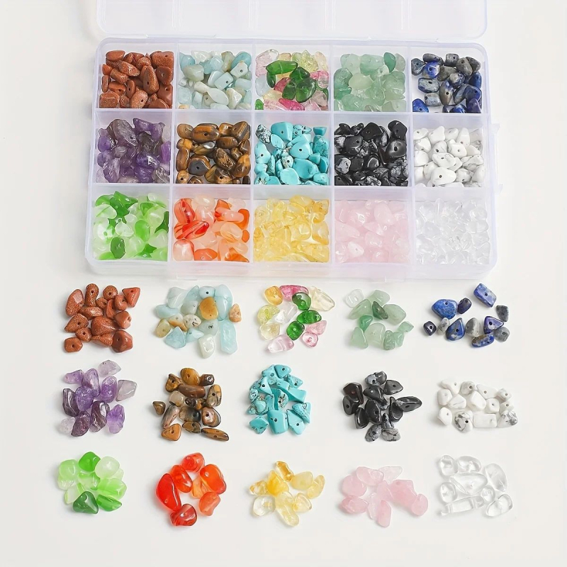 TEMU Amazoni kuum müük 15 siga looduslikust kruusast karbis ebakorrapärase kujuga isetegemise ehete aksessuaarid ülikonna ehete aksessuaarid